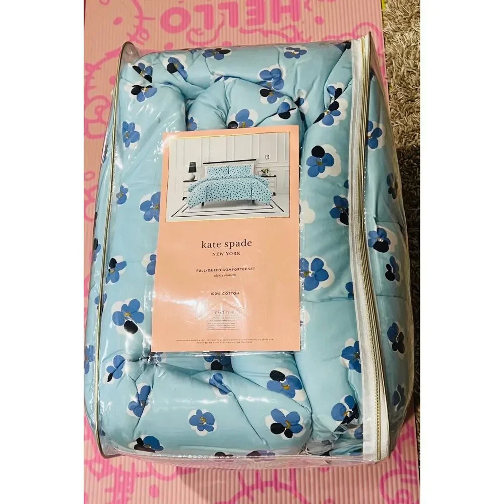 New❤️Kate Spade Cotton Sprint Floral Full/Queen Comforter Set
